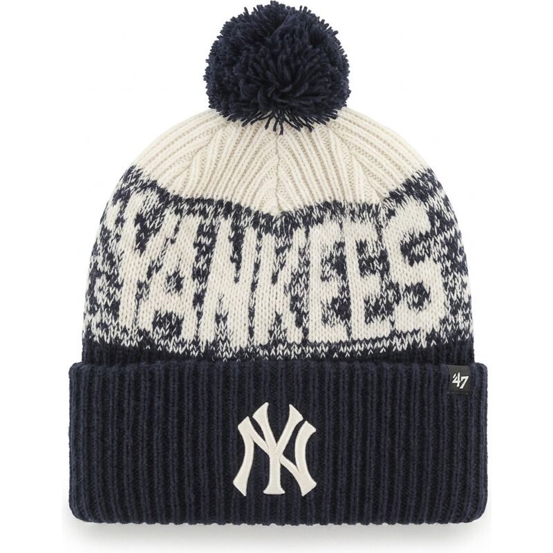 47-brand-bone-chill-cuff-knit-new-york-yankees-mlb-navy-blue-beanie-with-pompom