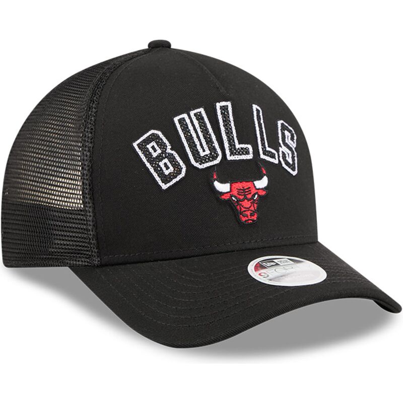 new-era-9forty-m-crown-a-frame-pomp-chicago-bulls-nba-black-trucker-hat new-era-9forty-m-crown-a-frame-pomp-chicago-bulls-nba-black-trucker-hat