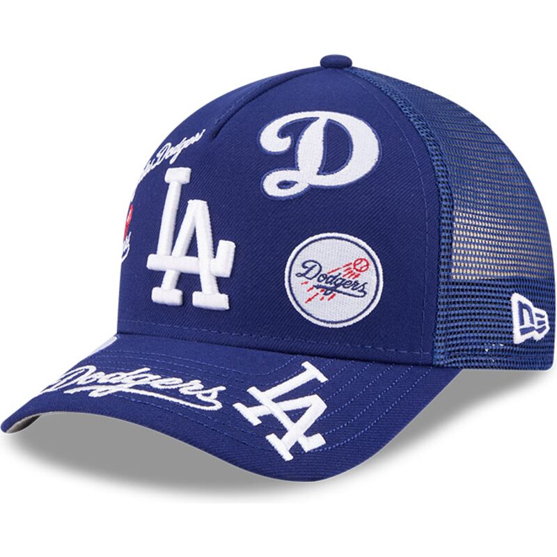 casquette-trucker-bleue-9forty-m-crown-a-frame-all-over-los-angeles-dodgers-mlb-new-era