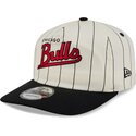 new-era-curved-brim-19twenty-pinstripe-chicago-bulls-nba-beige-and-black-snapback-cap