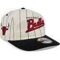 new-era-curved-brim-19twenty-pinstripe-chicago-bulls-nba-beige-and-black-snapback-cap