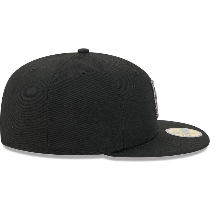 new-era-flat-brim-grey-logo-59fifty-side-script-los-angeles-dodgers-mlb-black-fitted-cap