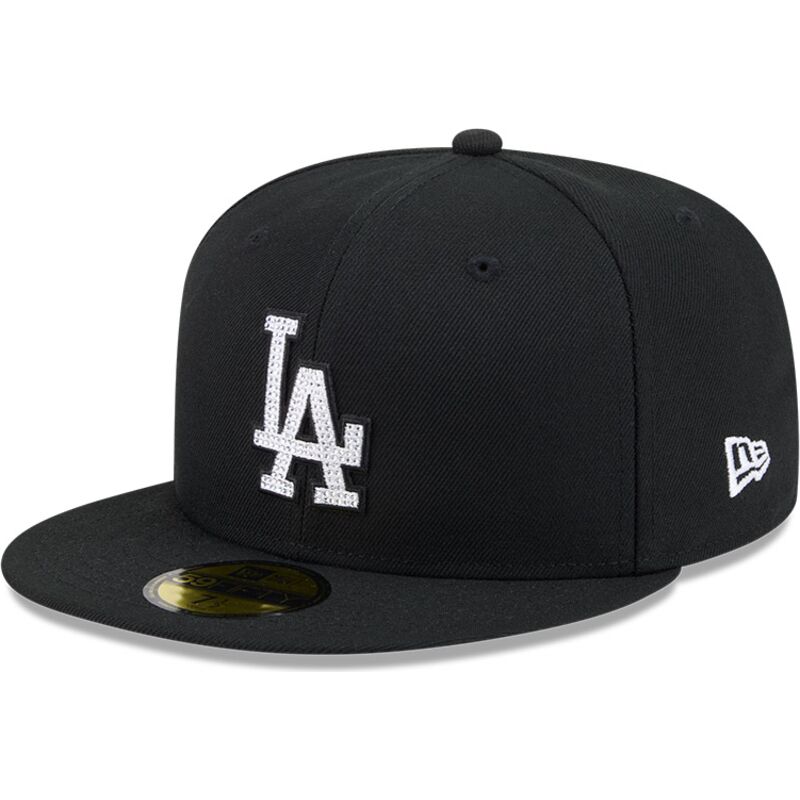 new-era-flat-brim-59fifty-rhinestone-los-angeles-dodgers-mlb-black-fitted-cap new-era-flat-brim-59fifty-rhinestone-los-angeles-dodgers-mlb-black-fitted-cap