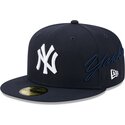 new-era-flat-brim-59fifty-side-script-new-york-yankees-mlb-navy-blue-fitted-cap
