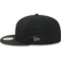 new-era-flat-brim-grey-logo-59fifty-side-script-new-york-yankees-mlb-black-fitted-cap