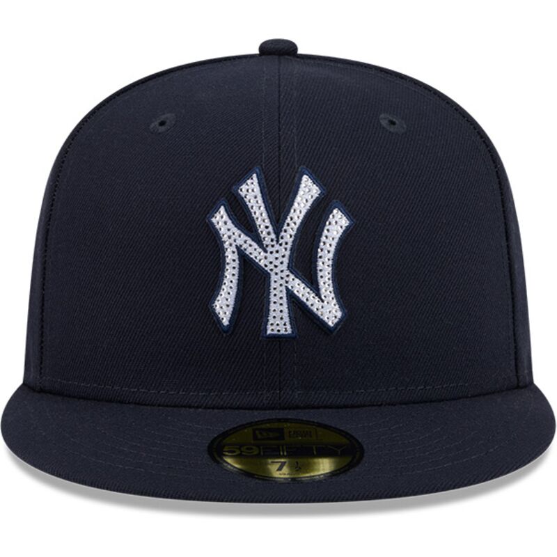 new-era-flat-brim-59fifty-rhinestone-badge-new-york-yankees-mlb-navy-blue-fitted-cap new-era-flat-brim-59fifty-rhinestone-badge-new-york-yankees-mlb-navy-blue-fitted-cap