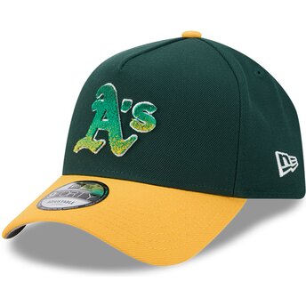 Casquette courbée verte et jaune snapback 9FORTY A Frame NA Lifestyle F1 Oakland Athletics MLB New Era