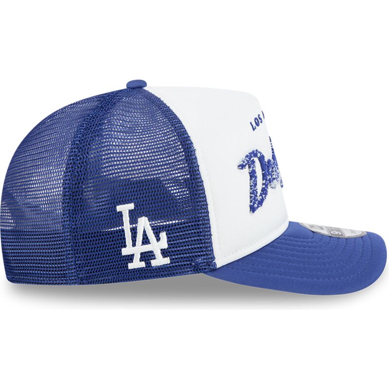 casquette-trucker-bleue-et-blanche-9fifty-a-frame-na-lifestyle-f1-los-angeles-dodgers-mlb-new-era