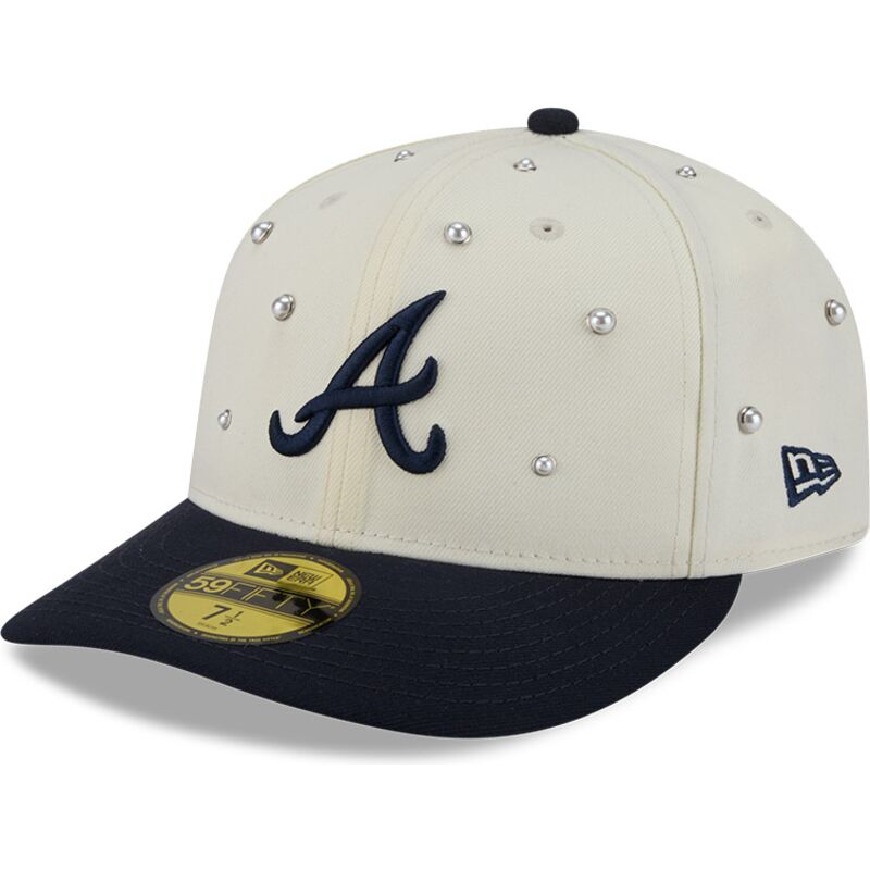 new-era-curved-brim-59fifty-beads-na-lifestyle-f1-atlanta-braves-mlb-beige-and-navy-blue-fitted-cap new-era-curved-brim-59fifty-beads-na-lifestyle-f1-atlanta-braves-mlb-beige-and-navy-blue-fitted-cap
