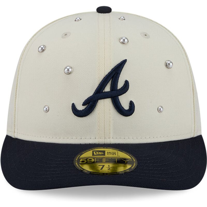 new-era-curved-brim-59fifty-beads-na-lifestyle-f1-atlanta-braves-mlb-beige-and-navy-blue-fitted-cap new-era-curved-brim-59fifty-beads-na-lifestyle-f1-atlanta-braves-mlb-beige-and-navy-blue-fitted-cap