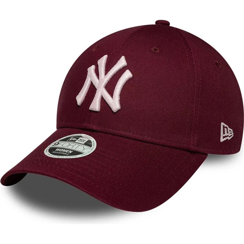 new-era-curved-brim-women-pink-logo-9forty-metallic-logo-new-york-yankees-mlb-red-adjustable-cap new-era-curved-brim-women-pink-logo-9forty-metallic-logo-new-york-yankees-mlb-red-adjustable-cap