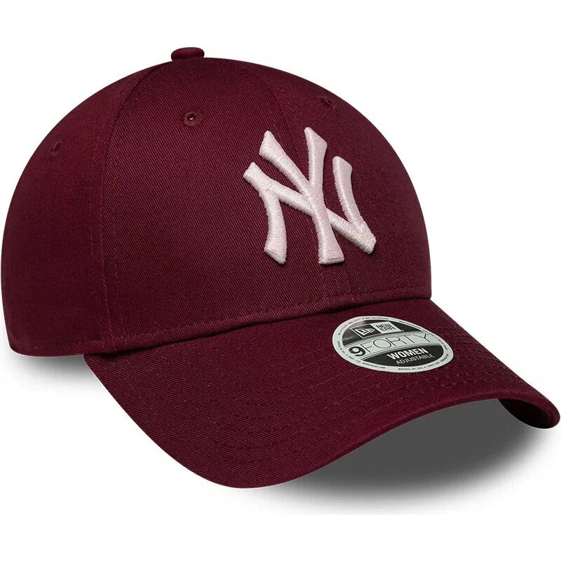 new-era-curved-brim-women-pink-logo-9forty-metallic-logo-new-york-yankees-mlb-red-adjustable-cap new-era-curved-brim-women-pink-logo-9forty-metallic-logo-new-york-yankees-mlb-red-adjustable-cap