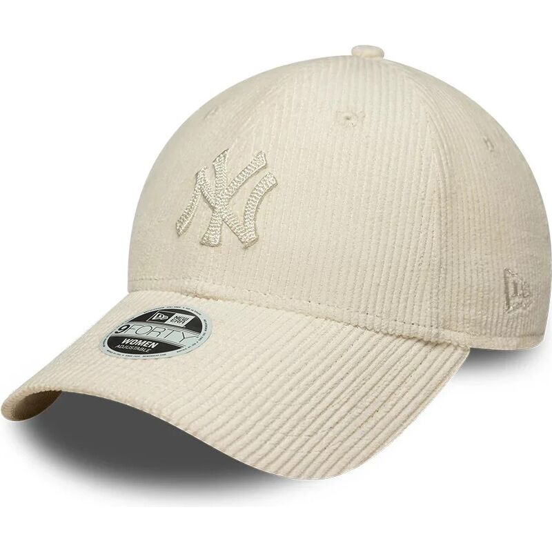 new-era-curved-brim-women-9forty-cord-new-york-yankees-mlb-beige-adjustable-cap-with-beige-logo new-era-curved-brim-women-9forty-cord-new-york-yankees-mlb-beige-adjustable-cap-with-beige-logo