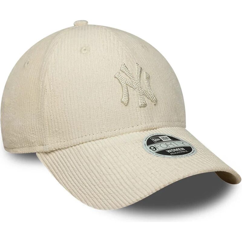 casquette-courbee-beige-ajustable-pour-femme-avec-logo-beige-9forty-cord-new-york-yankees-mlb-new-era casquette-courbee-beige-ajustable-pour-femme-avec-logo-beige-9forty-cord-new-york-yankees-mlb-new-era