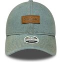 casquette-courbee-bleue-ajustable-pour-femme-avec-logo-marron-9twenty-denim-los-angeles-dodgers-mlb-new-era