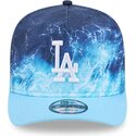 casquette-courbee-bleue-snapback-9fifty-a-frame-deep-water-los-angeles-dodgers-mlb-new-era