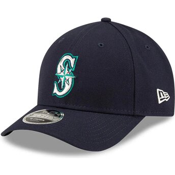 New Era Curved Brim 9FORTY M-Crown Player Replica Seattle Mariners MLB Navy Blue Snapback Cap
