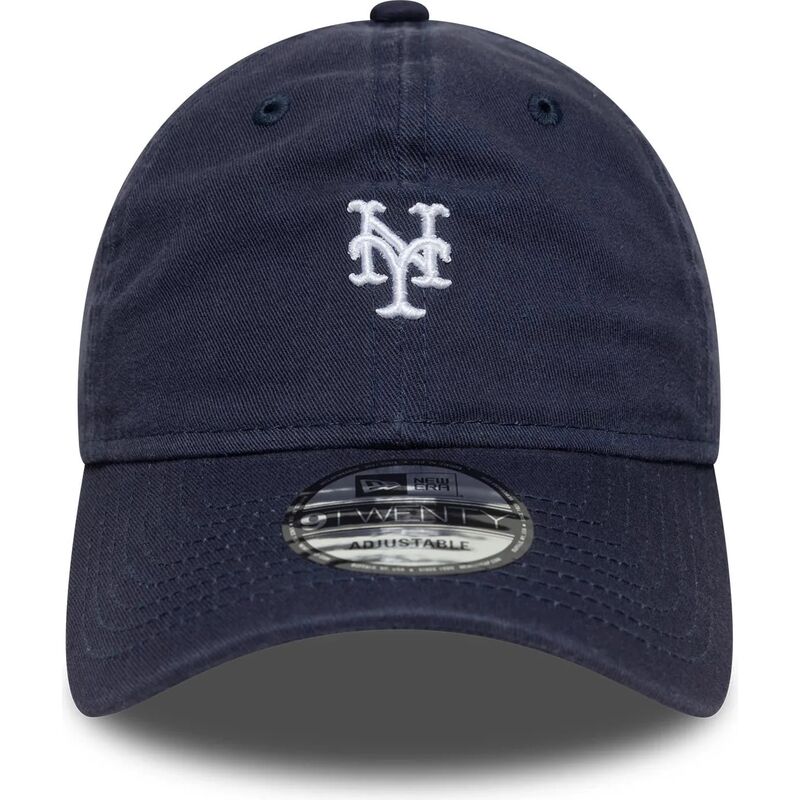 casquette-courbee-bleue-marine-ajustable-9twenty-washed-mini-logo-new-york-mets-mlb-new-era