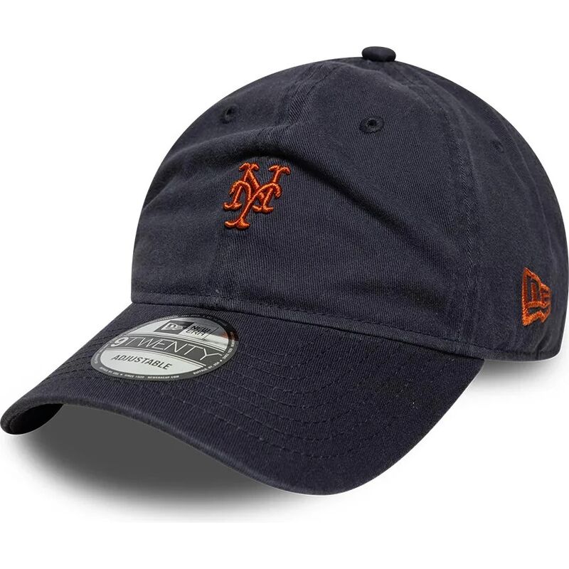 new-era-curved-brim-brown-logo-9twenty-mini-logo-new-york-mets-mlb-navy-blue-adjustable-cap
