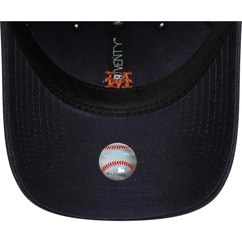 new-era-curved-brim-brown-logo-9twenty-mini-logo-new-york-mets-mlb-navy-blue-adjustable-cap