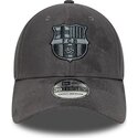 casquette-courbee-grise-ajustee-39thirty-faux-suede-fc-barcelona-laliga-new-era