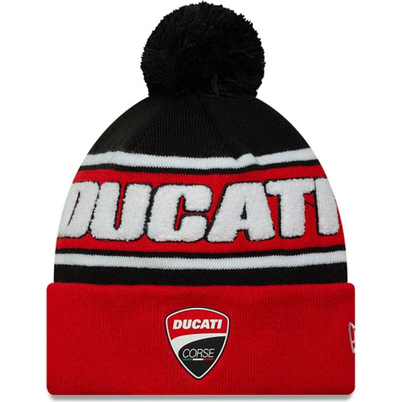 new-era-sports-knit-ducati-motor-motogp-red-and-black-beanie-with-pompom new-era-sports-knit-ducati-motor-motogp-red-and-black-beanie-with-pompom