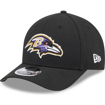 New Era Curved Brim 9FORTY M-Crown Team Baltimore Ravens NFL Black Snapback Cap