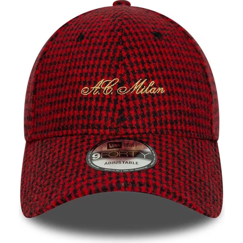 casquette-courbee-rouge-ajustable-9forty-houndstooth-ac-milan-serie-a-new-era casquette-courbee-rouge-ajustable-9forty-houndstooth-ac-milan-serie-a-new-era