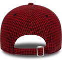 new-era-curved-brim-9forty-houndstooth-ac-milan-serie-a-red-adjustable-cap