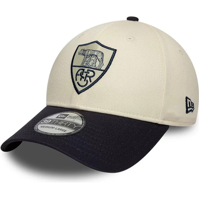 casquette-courbee-beige-et-bleue-marine-ajustee-39thirty-seasonal-associazione-sportiva-roma-serie-a-new-era