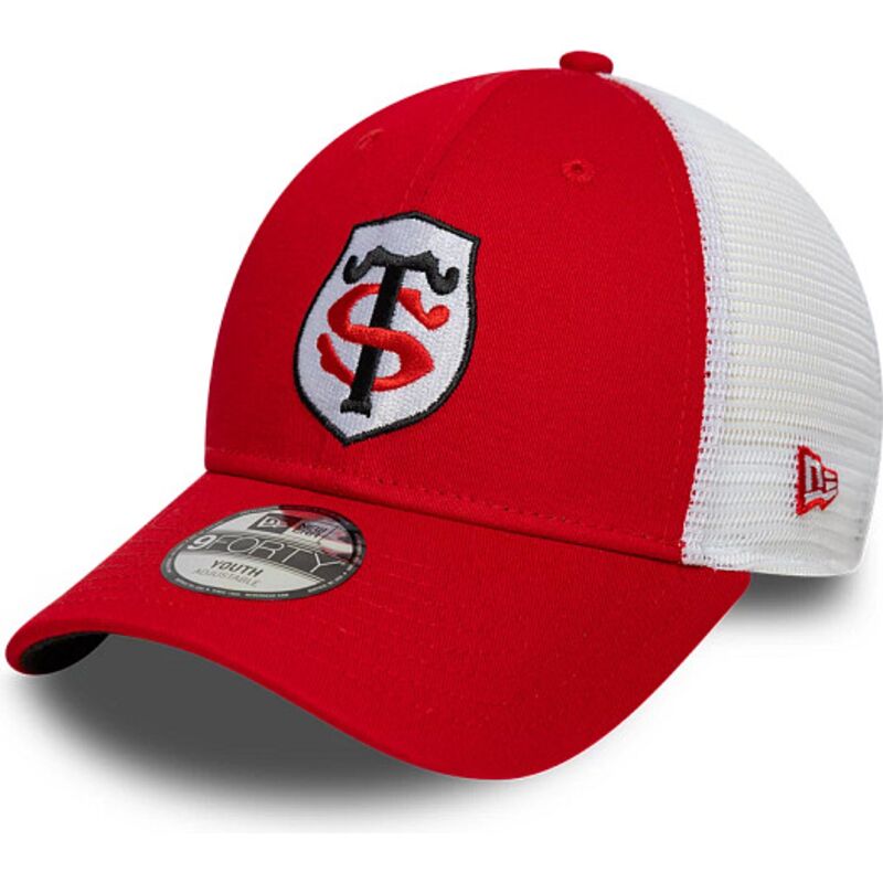casquette-trucker-rouge-et-blanche-ajustable-pour-enfant-9forty-league-stade-toulousain-top-14-new-era