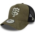 casquette-trucker-verte-et-noire-e-frame-faux-suede-stade-toulousain-top-14-new-era