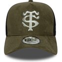 new-era-e-frame-faux-suede-stade-toulousain-top-14-green-and-black-trucker-hat