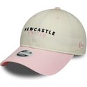 casquette-courbee-beige-et-rose-ajustable-pour-femme-9twenty-newcastle-united-football-club-premier-league-new-era