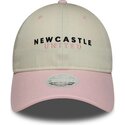 new-era-curved-brim-women-9twenty-newcastle-united-football-club-premier-league-beige-and-pink-adjustable-cap