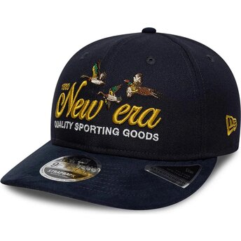 New Era Curved Brim 9FIFTY Retro Crown Suede Navy Blue Adjustable Cap