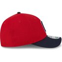 new-era-curved-brim-9forty-m-crown-player-replica-cleveland-guardians-mlb-red-and-navy-blue-snapback-cap