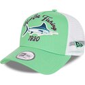 casquette-trucker-verte-et-blanche-a-frame-fishing-new-era