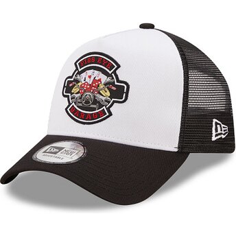 Casquette trucker noire et blanche A Frame Location Icon Pigs Eye Garage New Era