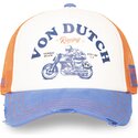 casquette-trucker-orange-et-bleue-crew34-von-dutch