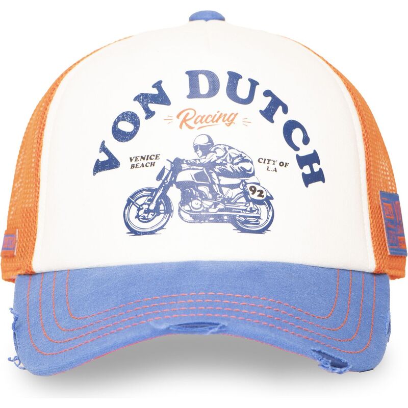 casquette-trucker-orange-et-bleue-crew34-von-dutch casquette-trucker-orange-et-bleue-crew34-von-dutch