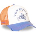 casquette-trucker-orange-et-bleue-crew34-von-dutch
