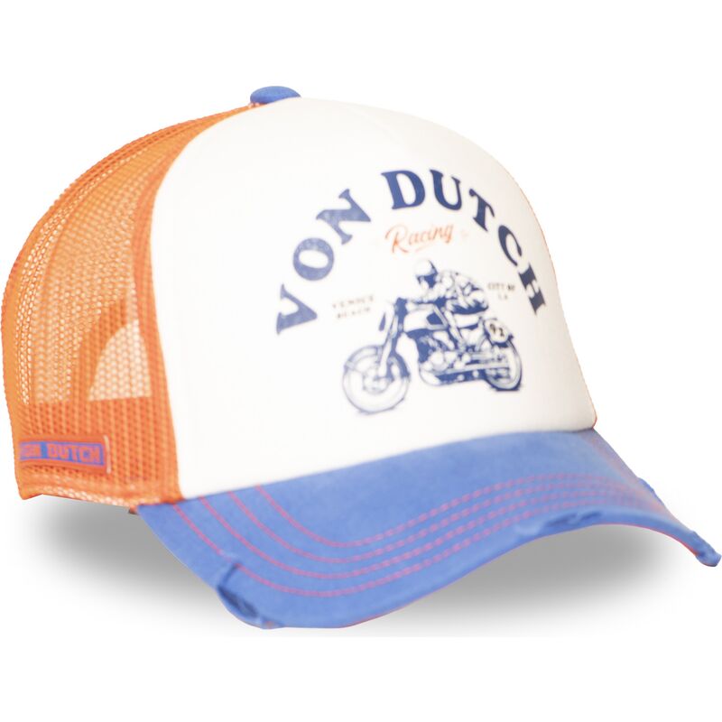 casquette-trucker-orange-et-bleue-crew34-von-dutch casquette-trucker-orange-et-bleue-crew34-von-dutch