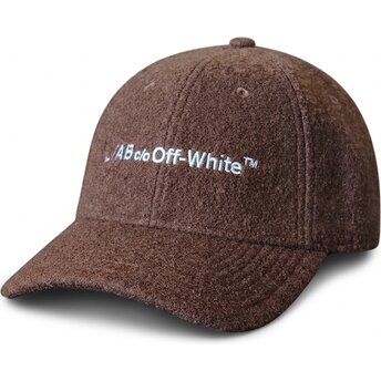 L/AB c/o Off-White™ Curved Brim Embroidered Sherpa Brown Adjustable Cap