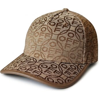 L/AB c/o Off-White™ Curved Brim Off Jacquard Canvas Brown Adjustable Cap