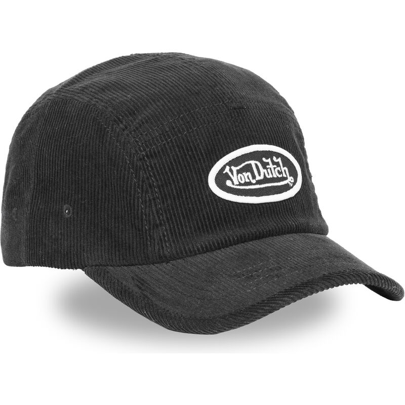 casquette-5-panel-courbee-noire-et-blanche-ajustable-c5p-vel05-von-dutch