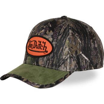 Casquette courbée verte et marron snapback REKA01 Von Dutch
