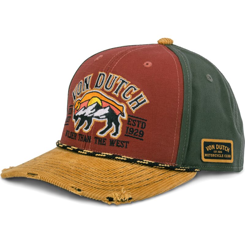 von-dutch-curved-brim-sem15-red-and-grey-snapback-cap