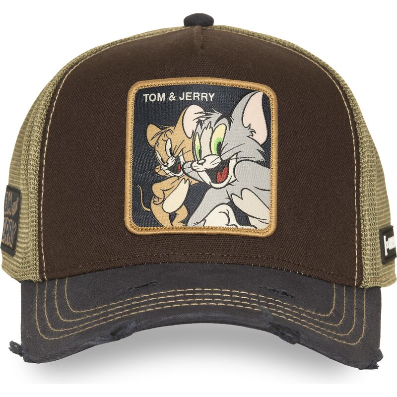 capslab-tom-and-jerry-taj9-jat-looney-tunes-brown-trucker-hat