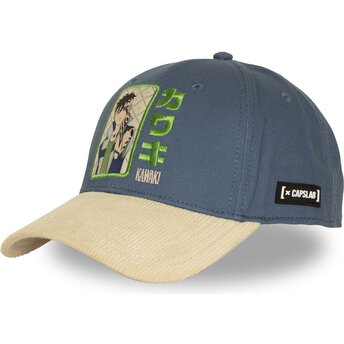 Capslab Curved Brim Kawaki Uzumaki BOR KAW Boruto Blue and Beige Snapback Cap